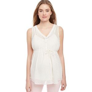 Motherhood Maternity dot blouse v-neck